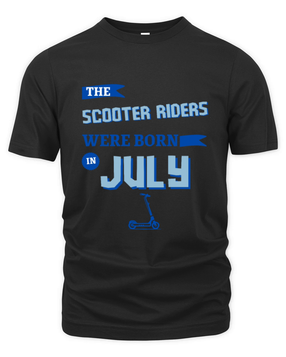 The scooter riders were born in july Organic Unisex T-shirt
