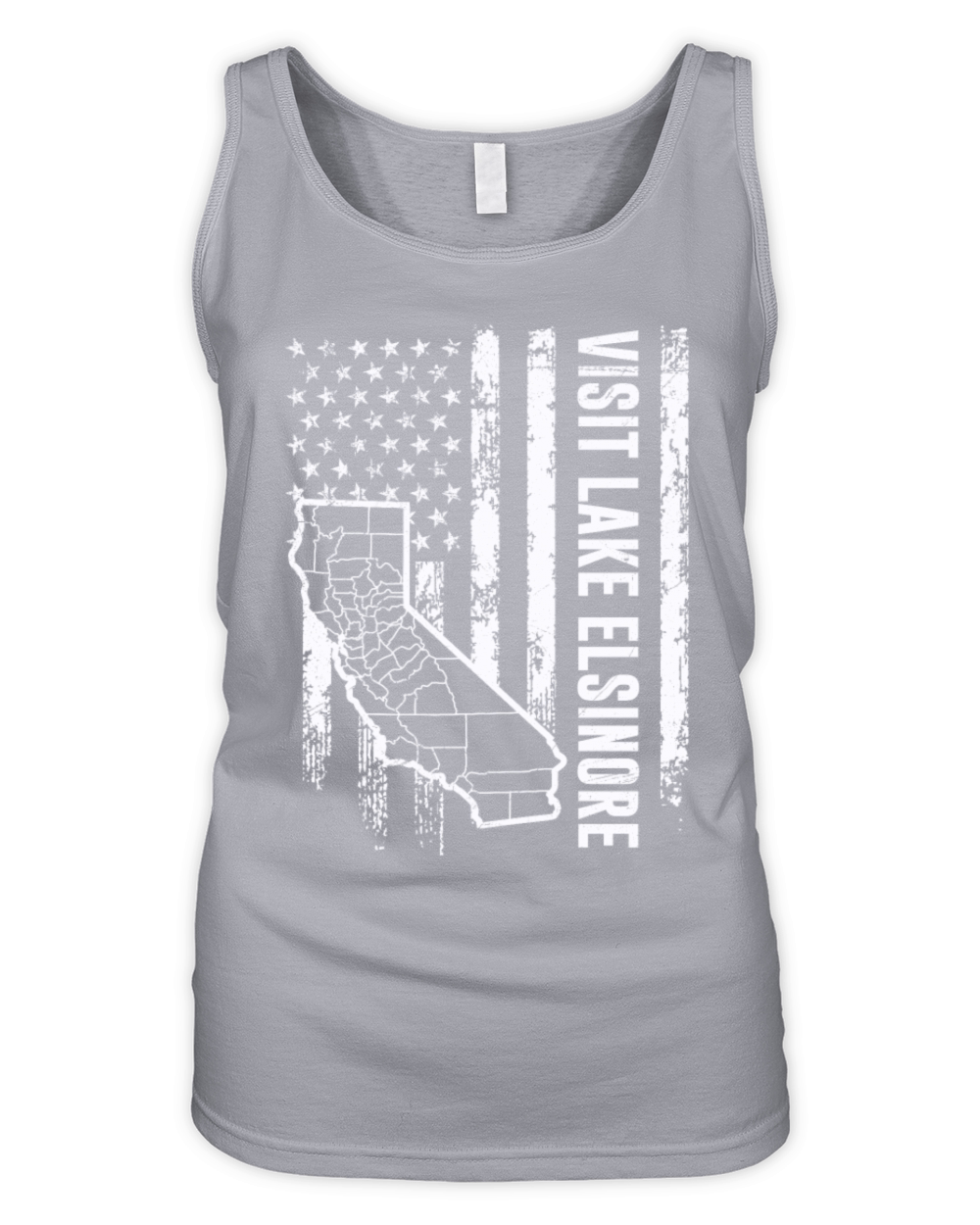 California VISIT LAKE ELSINORE Vintage America Organic Women's Tank Top
