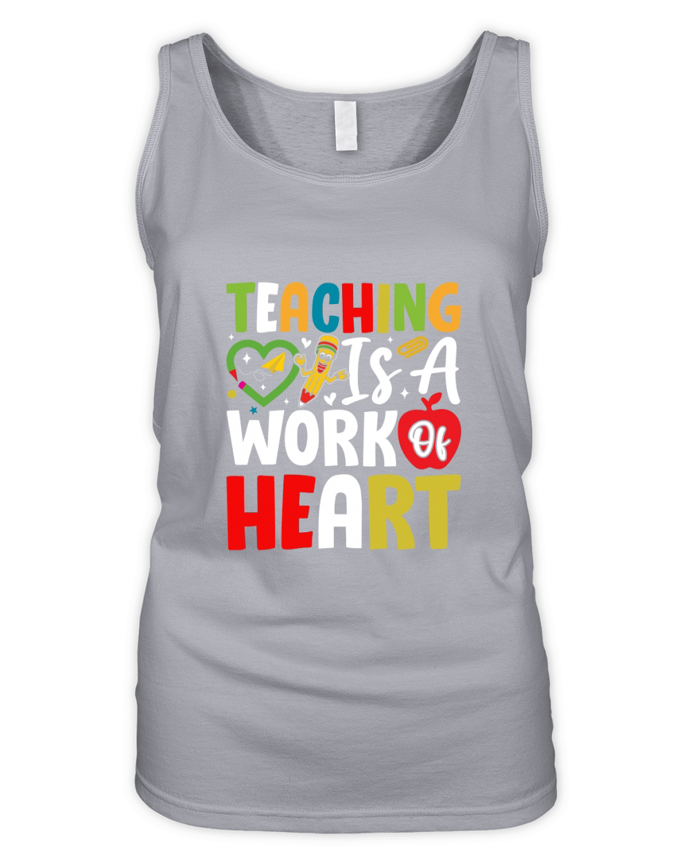 TEACHING IS A WORK OF HEART Organic Women's Tank Top