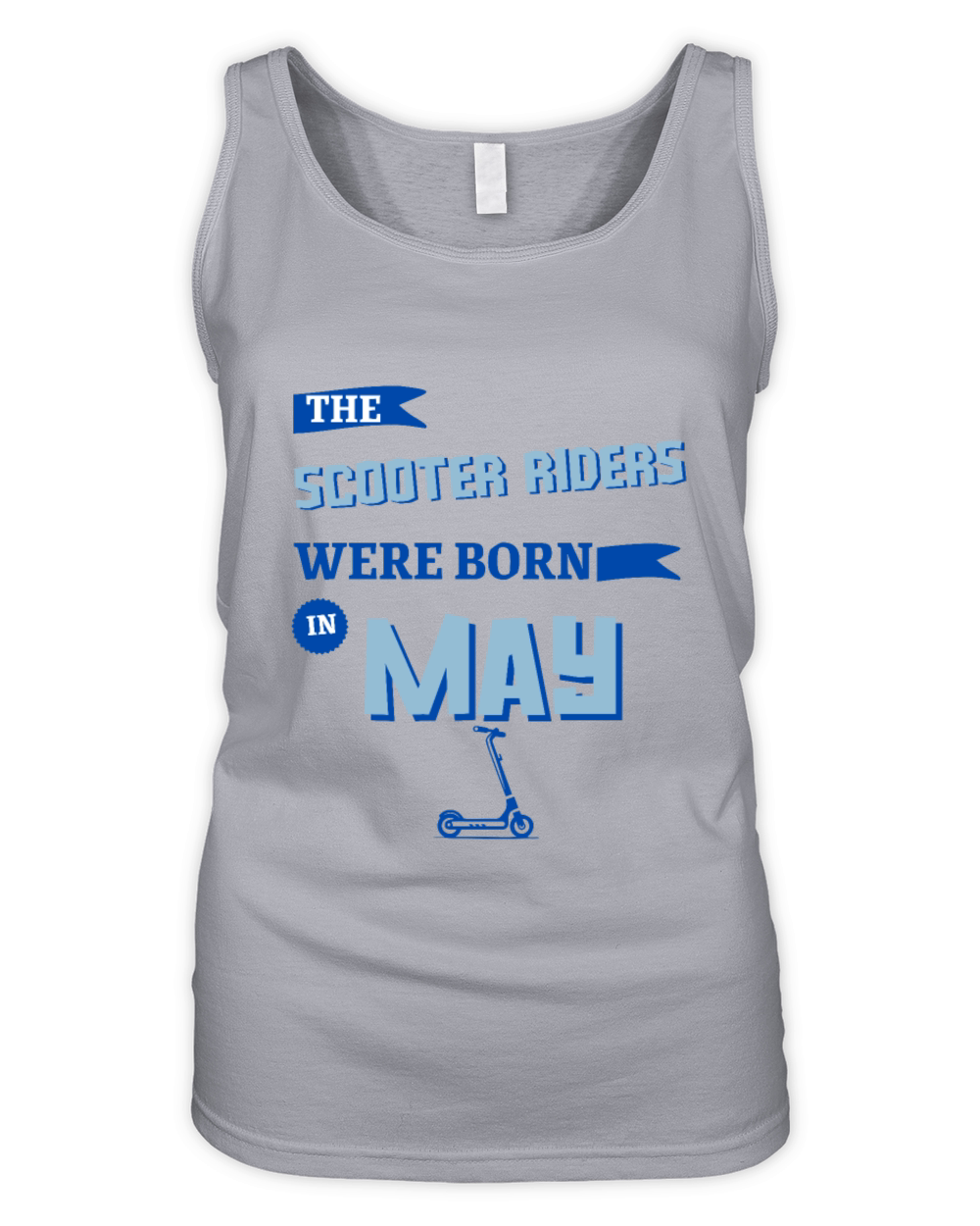 The scooter riders were born in may Organic Women's Tank Top
