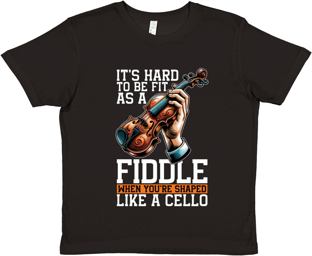 Fiddle Its Hard To Be Fit As A String Instrument Premium Kids Crewneck T-shirt