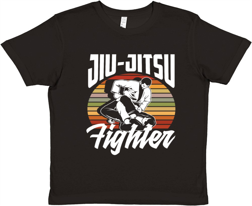 Jiu-jitsu Fighter Vintage Style Premium Kids Crewneck T-shirt