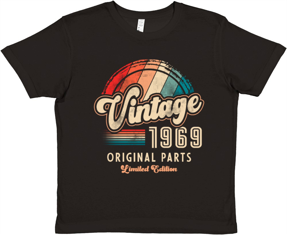 Vintage 1969 Birthday Retro Premium Kids Crewneck T-shirt