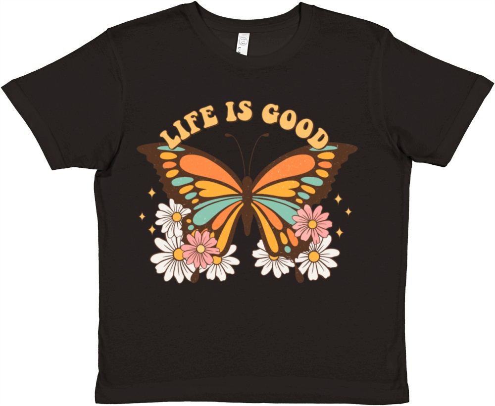 Vintage Butterfly Premium Kids Crewneck T-shirt