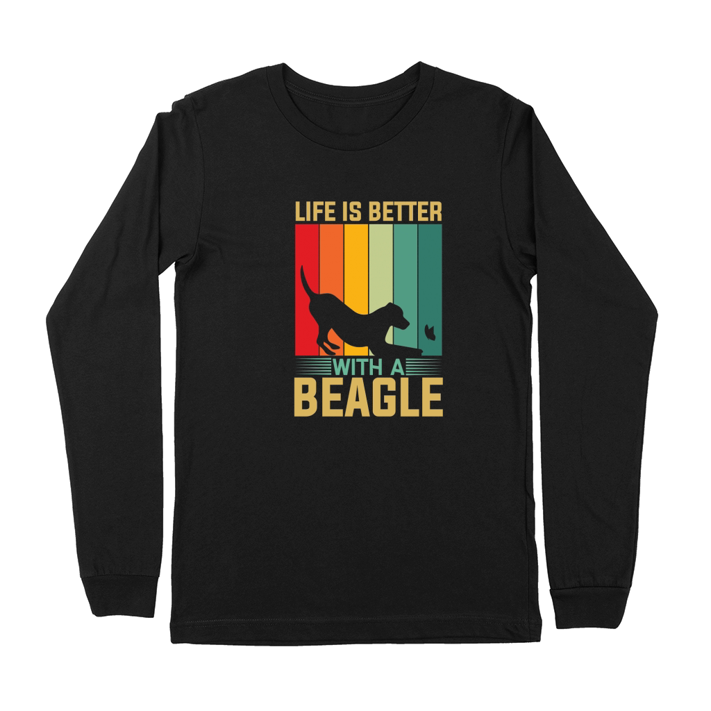 Life is better with a beagle 02 Premium Long Sleeve
