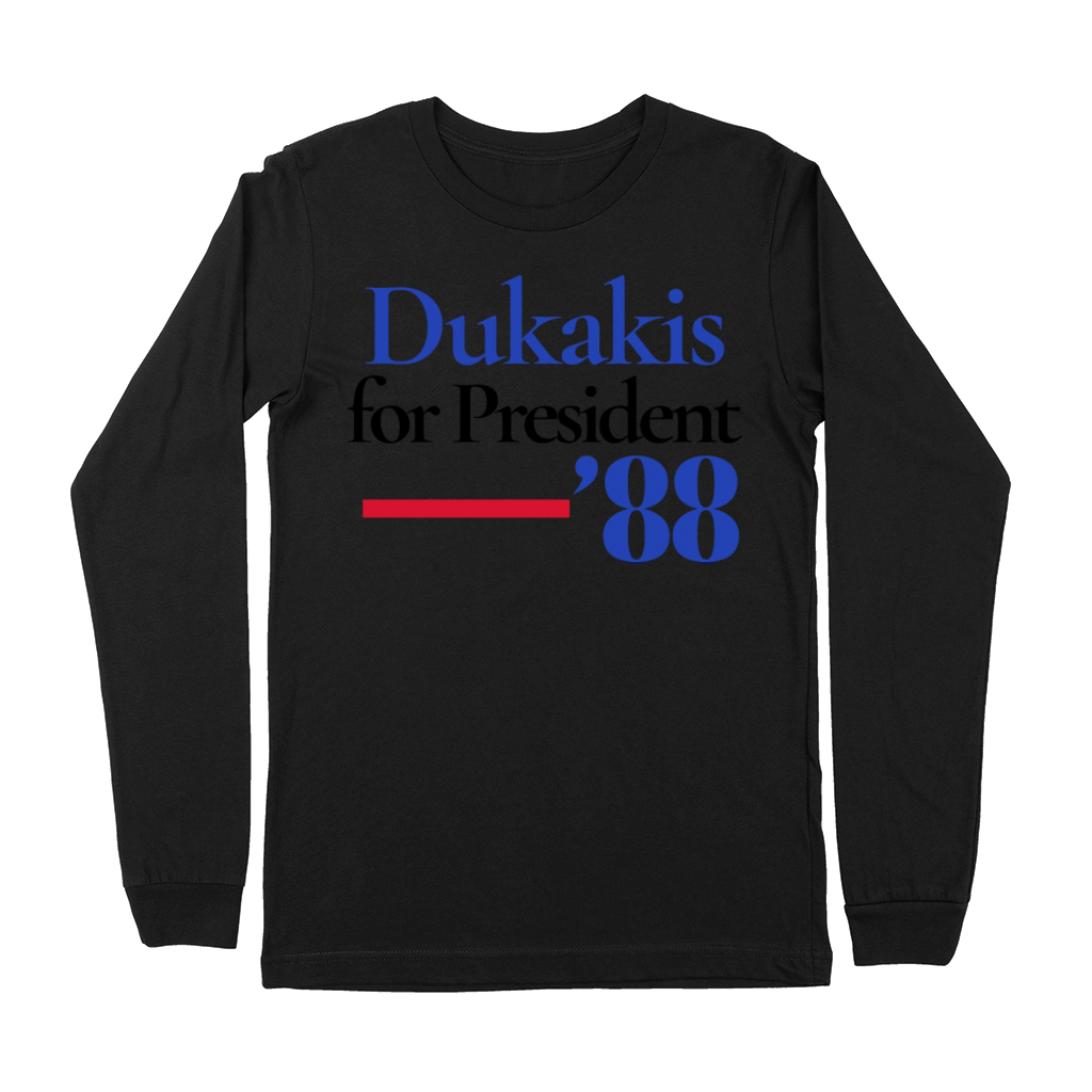 Michael Dukakis for President Campaign Button 1988 Premium Long Sleeve