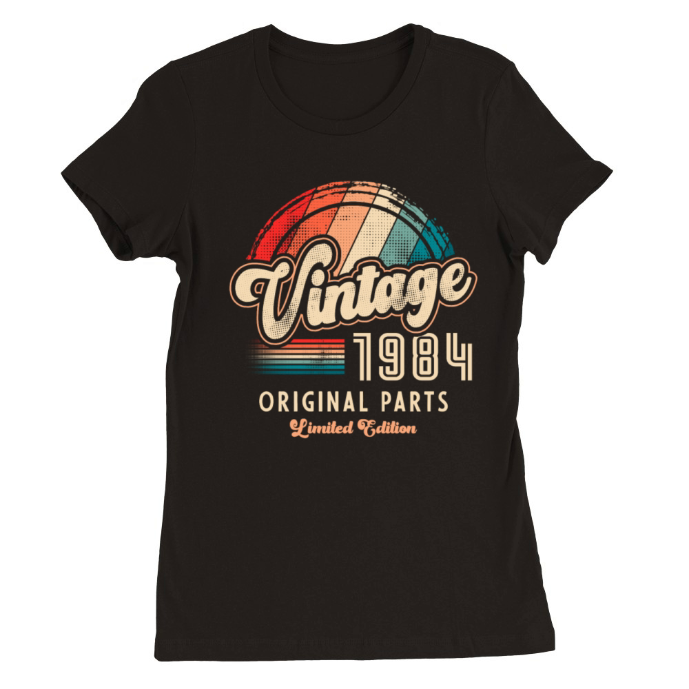 Vintage 1984 Birthday Retro Premium Womens Crewneck T-shirt