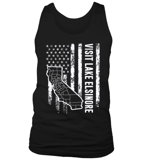 California VISIT LAKE ELSINORE Vintage America Tank Top Unisex