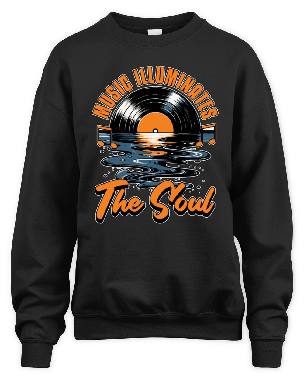 Folk Music Illuminated The Soul String Instrument Unisex Premium Crewneck Sweatshirt