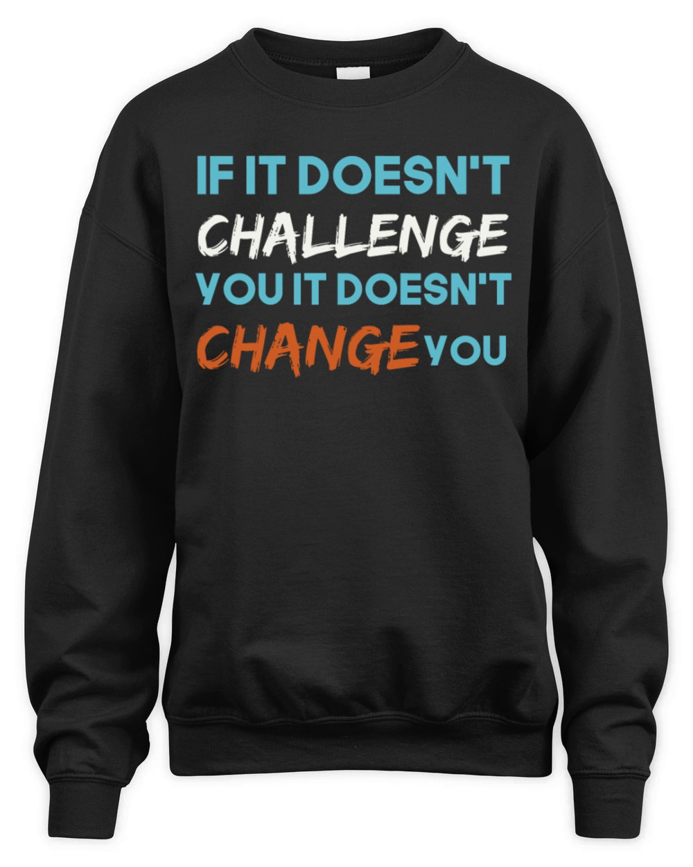 If It Doesnt Challenge You It Doesnt Change You Unisex Premium Crewneck Sweatshirt