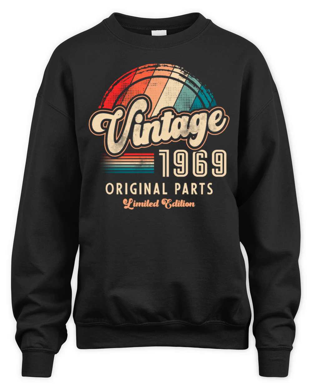 Vintage 1969 Birthday Retro Unisex Premium Crewneck Sweatshirt