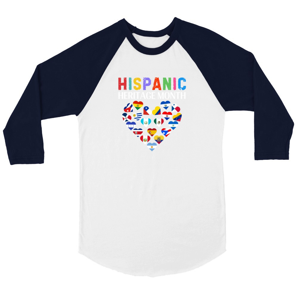 Hispanic Heritage Month celebrations Unisex ¾ sleeve Raglan T-shirt