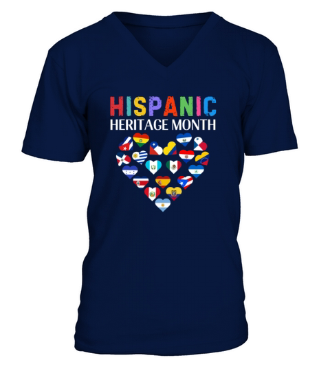 Hispanic Heritage Month celebrations V-Neck T-shirt
