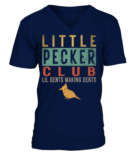 Little Pecker Club Lil Gents Making Dents Retro Wo V-Neck T-shirt
