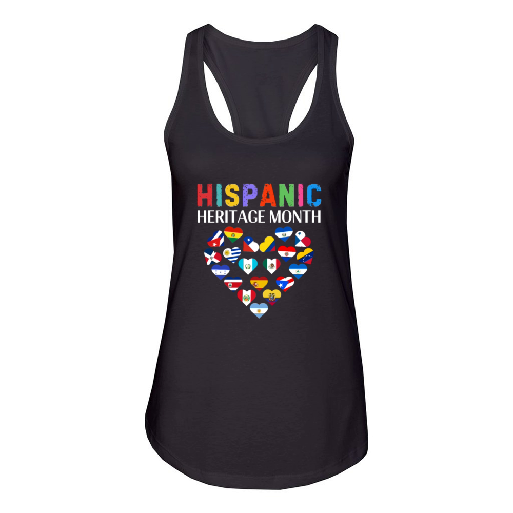 Hispanic Heritage Month celebrations Women's Racerback Tank