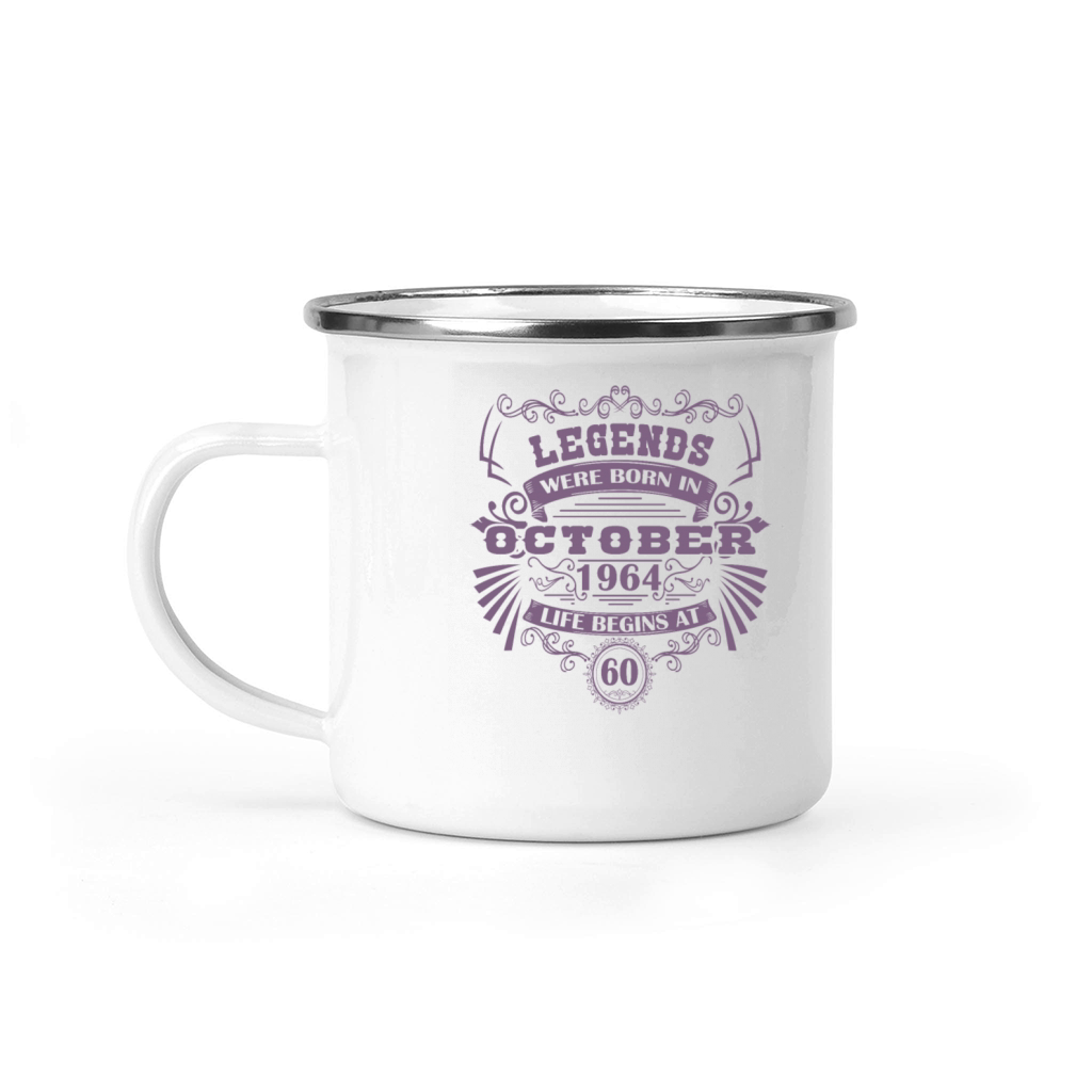 60th birthday legends born in October 1964 vintage Camping Mug