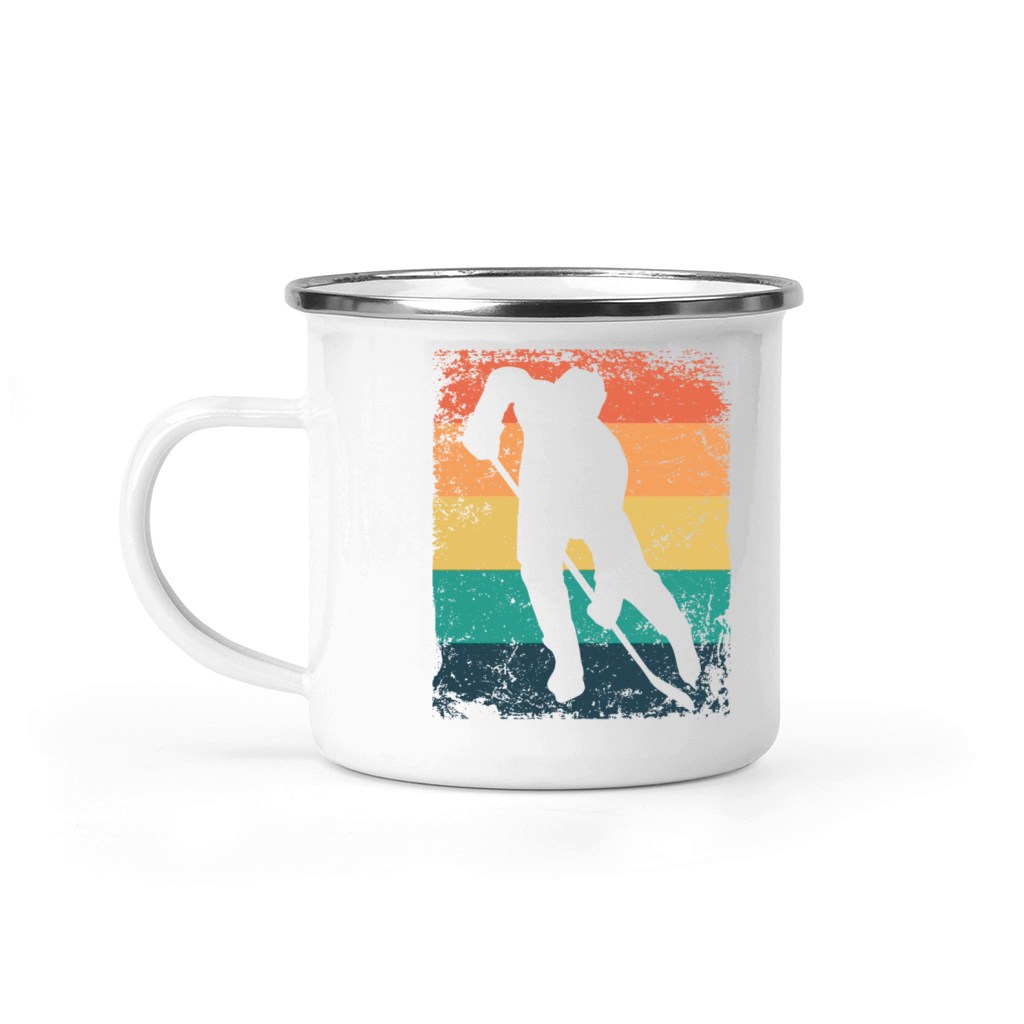 Ice Hockey Player Vintage Ice Hockey Camping Mug