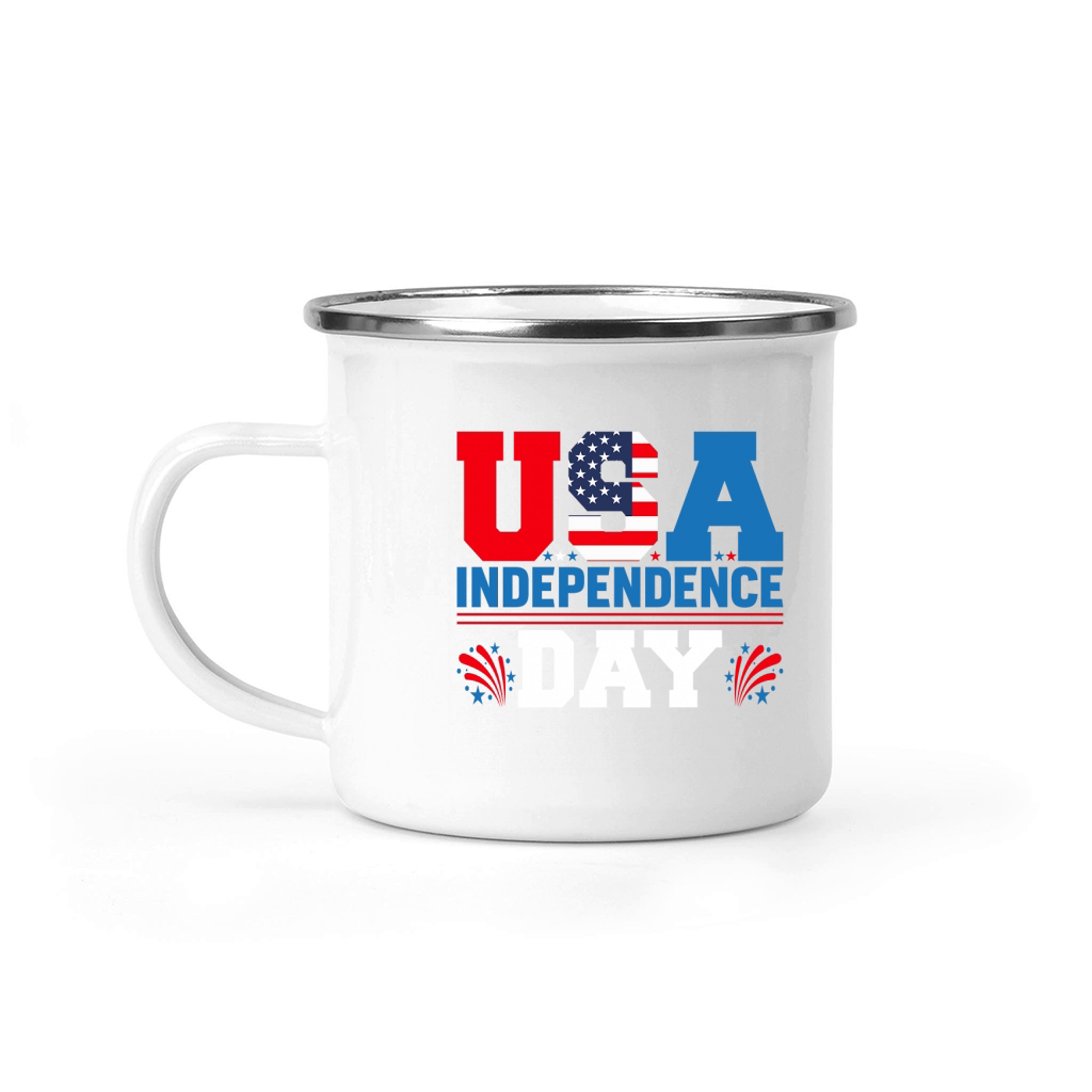 USA Independence Day Camping Mug