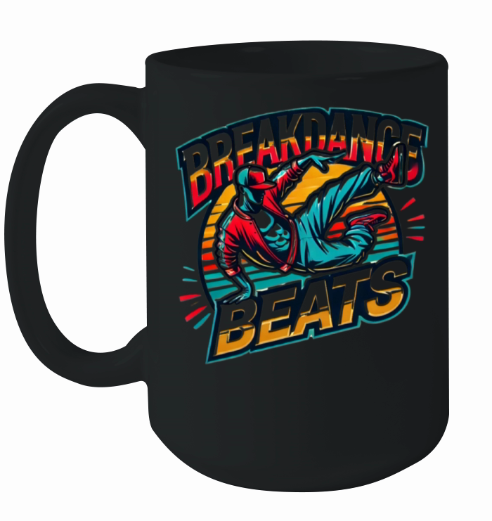 Breakdance Beats Vibrant - Retro Vintage Shirt Ceramic Mug