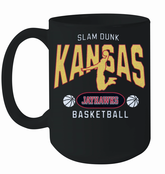 Kansas Slam Dunk Basketball Ceramic Mug