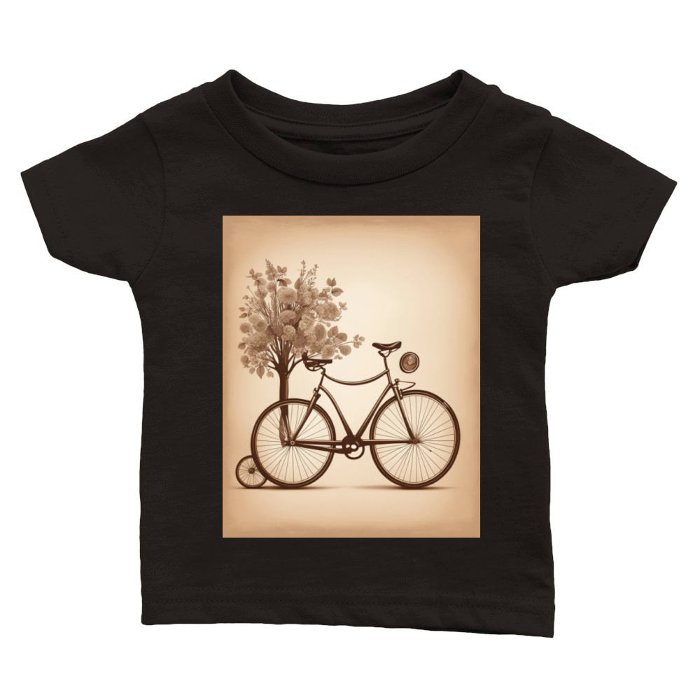 vintage bicycle T-Shirt Designs Classic Baby Crewneck T-shirt