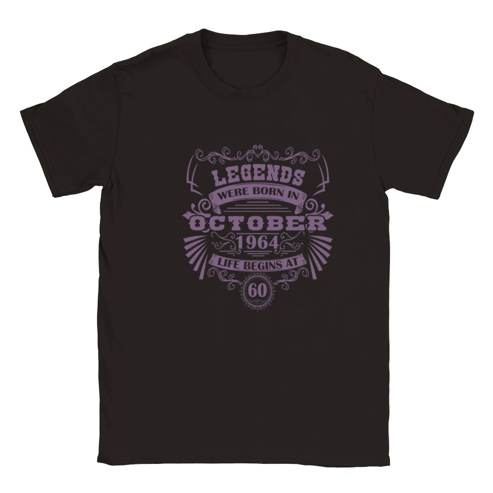 60th birthday legends born in October 1964 vintage Classic Kids Crewneck T-shirt