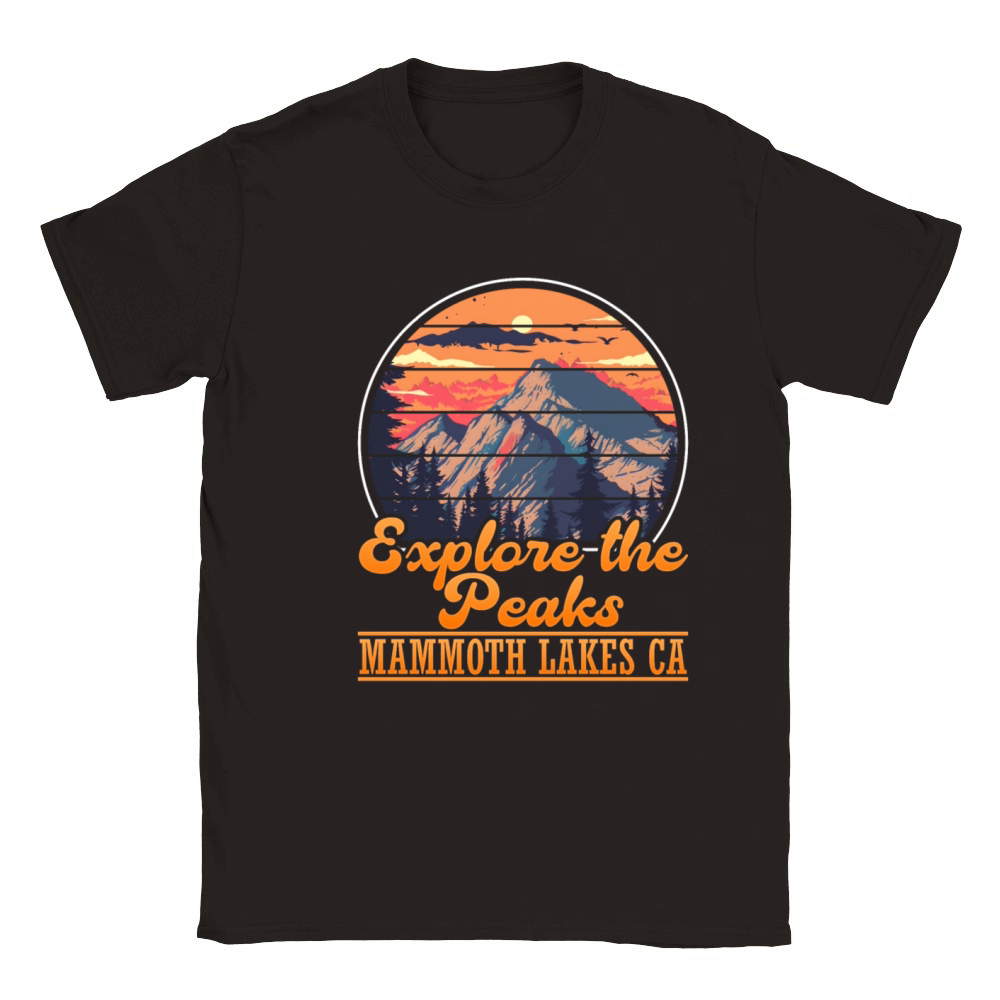 California EXPLORE THE PEAKS OF MAMMOTH LAKES CA Classic Kids Crewneck T-shirt
