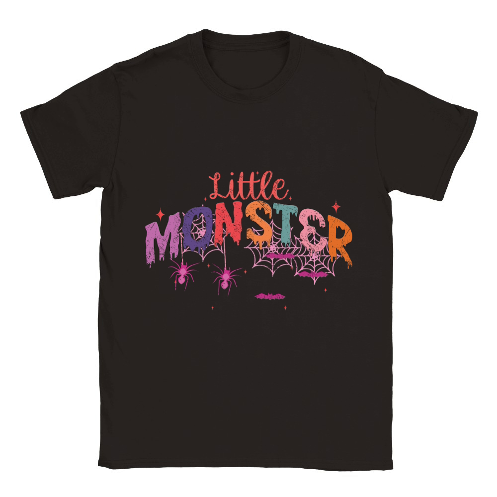 LITTLE MONSTER KIDS HALLOWEEN GHOST Classic Kids Crewneck T-shirt