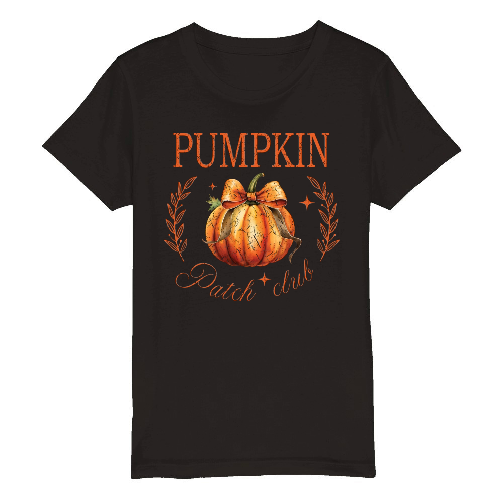 Pumpkin Patch Club Retro Organic Kids Crewneck T-shirt