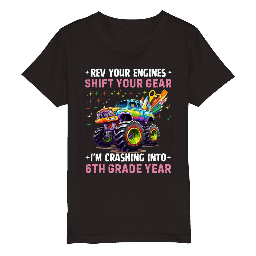Rev your engines shift your Gear 04 Organic Kids Crewneck T-shirt