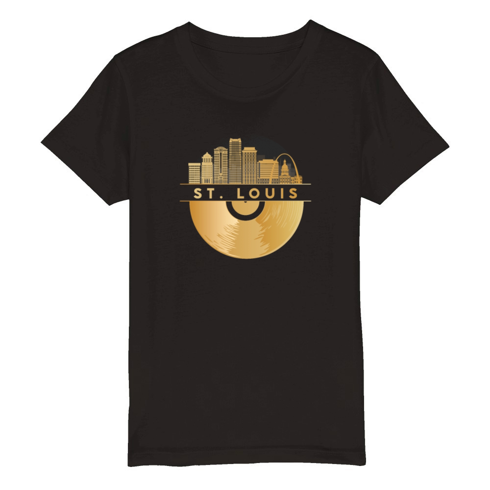 Vinyl-Record-Player Disco-Music Organic Kids Crewneck T-shirt