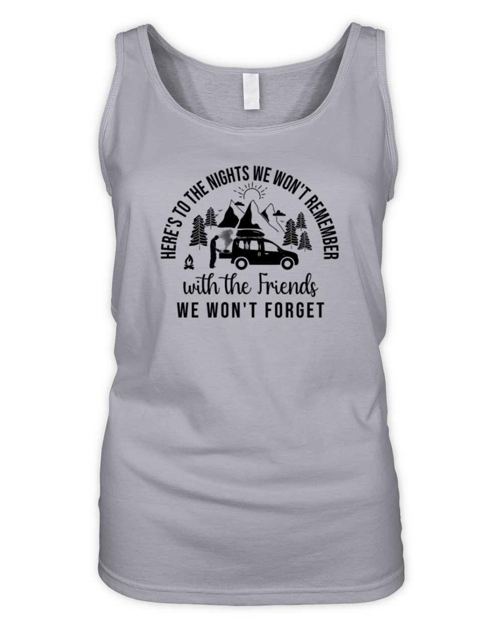 Camping-Camper Microcamper Travel-Caravan Quote Organic Women's Tank Top