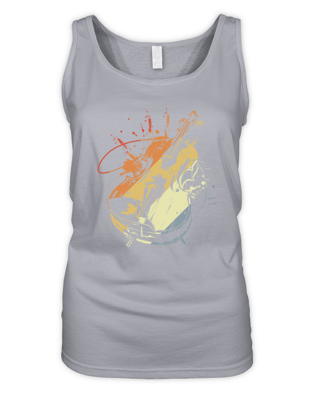 Violin Vintage Look Organic Women's Tank Top