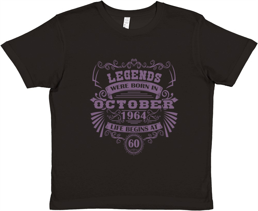 60th birthday legends born in October 1964 vintage Premium Kids Crewneck T-shirt