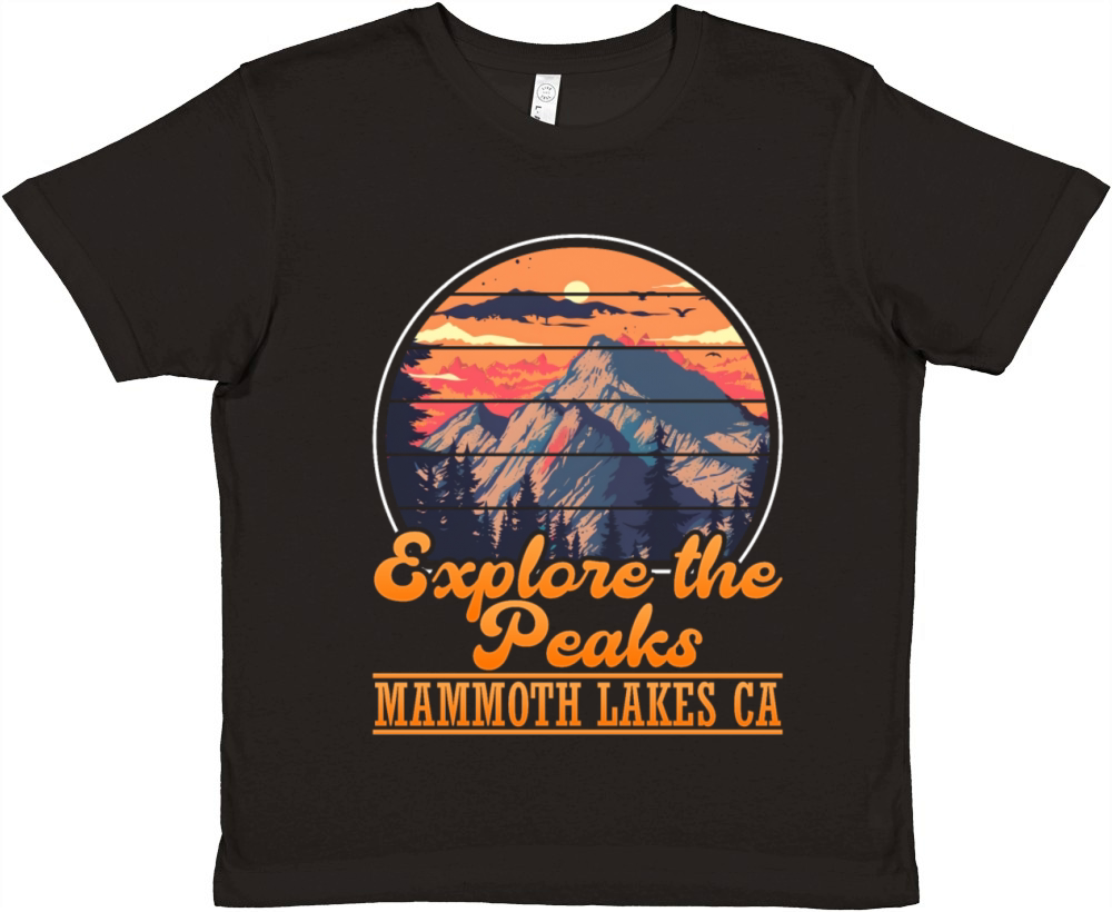 California EXPLORE THE PEAKS OF MAMMOTH LAKES CA Premium Kids Crewneck T-shirt