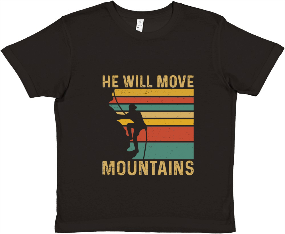 HE WILL MOVE MOUNTAINS Premium Kids Crewneck T-shirt