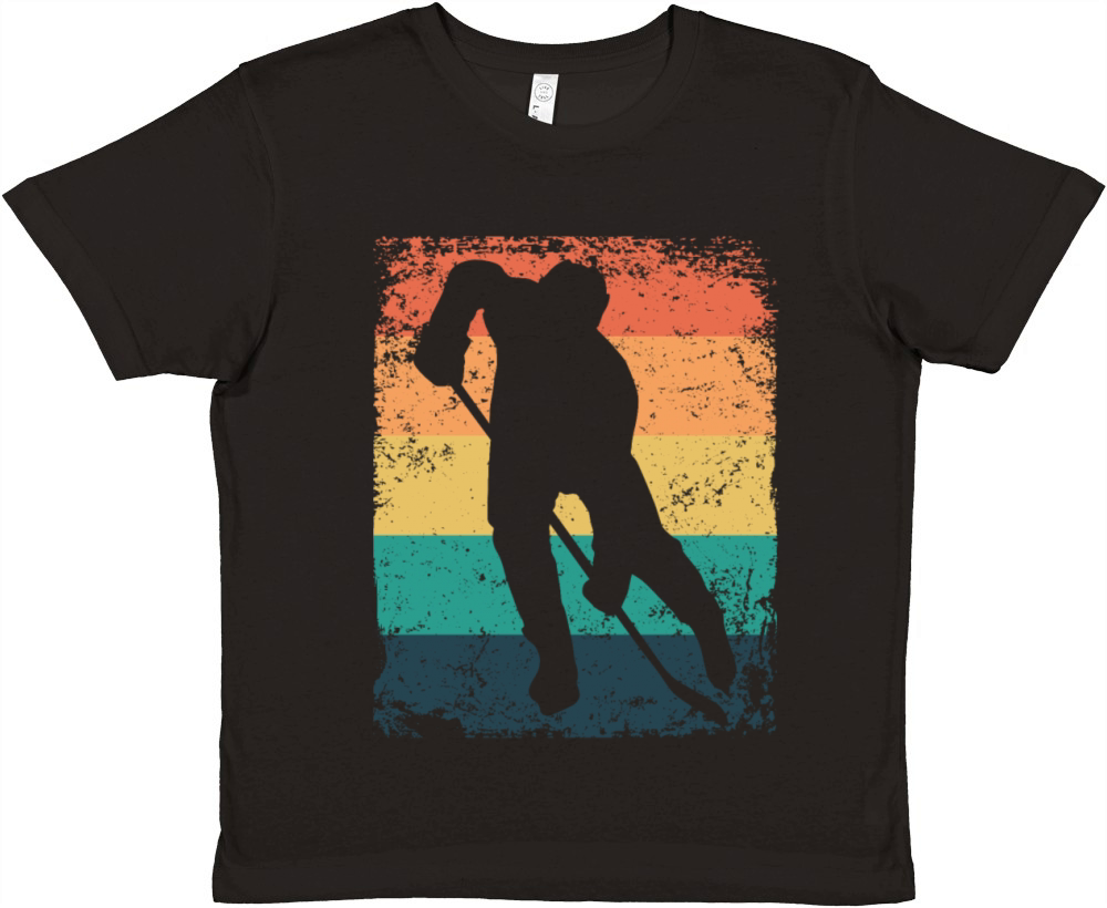 Ice Hockey Player Vintage Ice Hockey Premium Kids Crewneck T-shirt
