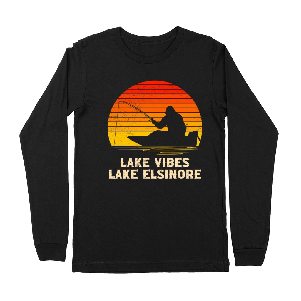 California LAKE VIBES LAKE ELSINORE Vintage USA Premium Long Sleeve