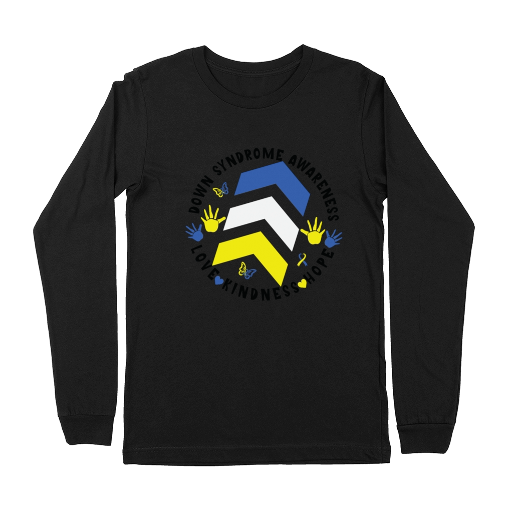 Trisomy 21 Down Syndrome Extra Three Chromosome Premium Long Sleeve