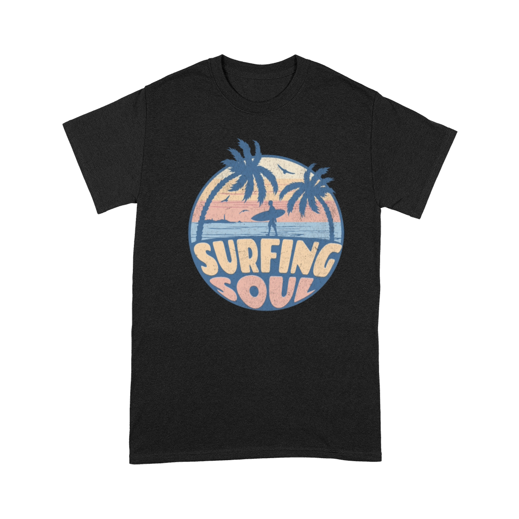 Surfing Soul Retro Sunset Vibes Premium T-shirt