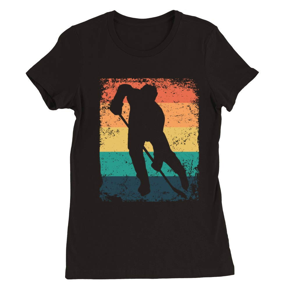 Ice Hockey Player Vintage Ice Hockey Premium Womens Crewneck T-shirt