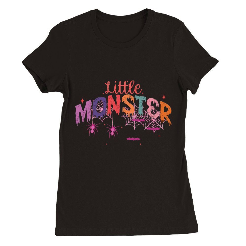 LITTLE MONSTER KIDS HALLOWEEN GHOST Premium Womens Crewneck T-shirt