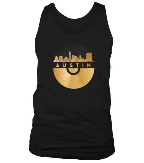 Vinyl-Record-Player Disco-Music Skyline-AUSTIN Tank Top Unisex