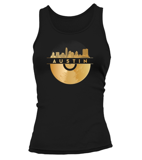Vinyl-Record-Player Disco-Music Skyline-AUSTIN Tank top Woman