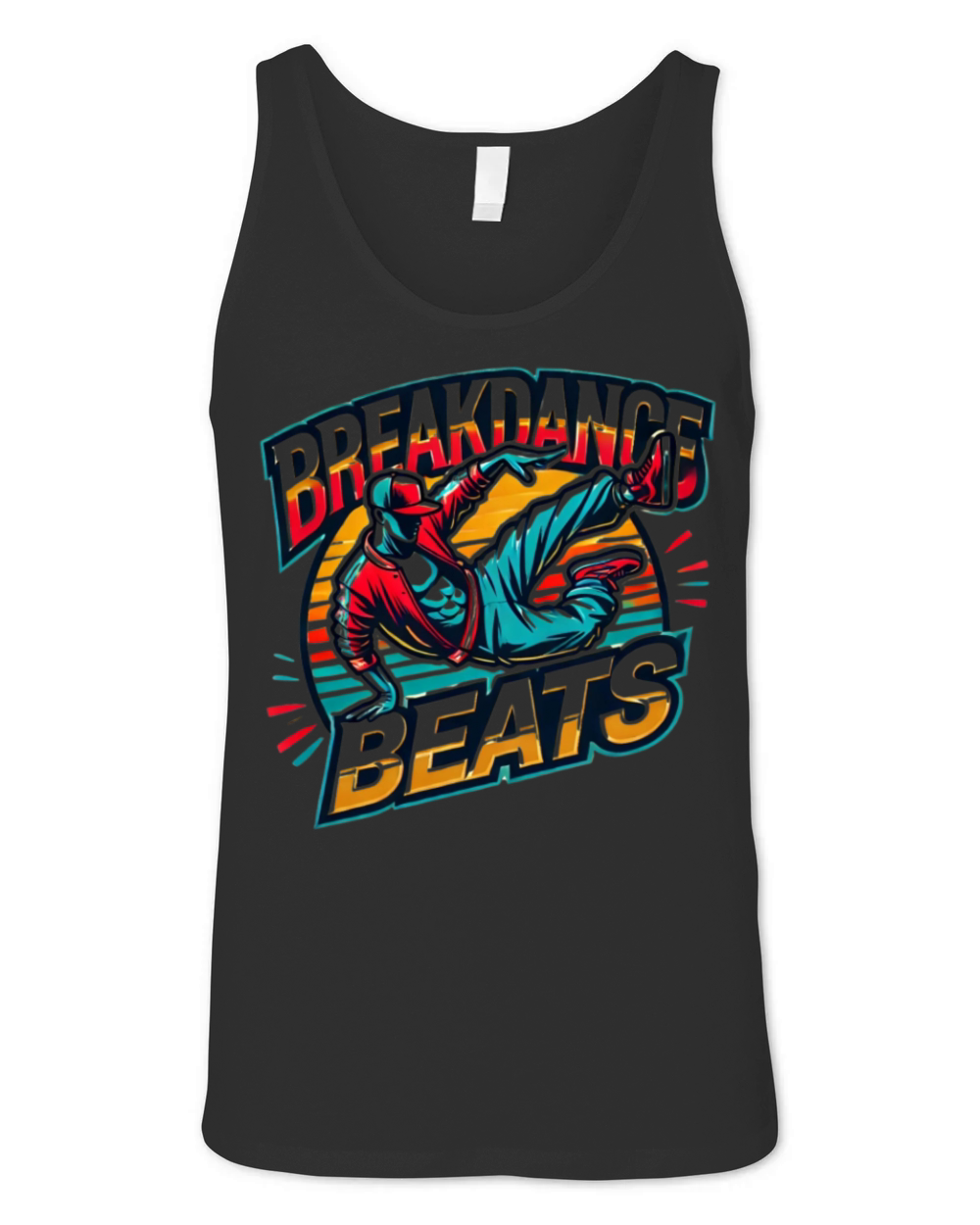 Breakdance Beats Vibrant - Retro Vintage Shirt Unisex Jersey Tank
