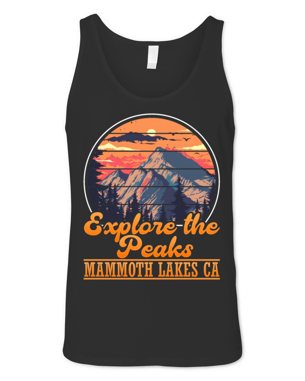 California EXPLORE THE PEAKS OF MAMMOTH LAKES CA Unisex Jersey Tank
