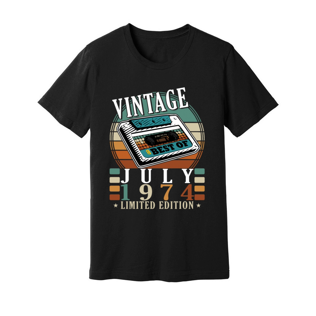 50th birthday 50 years July 1974 Unisex Jersey Tee
