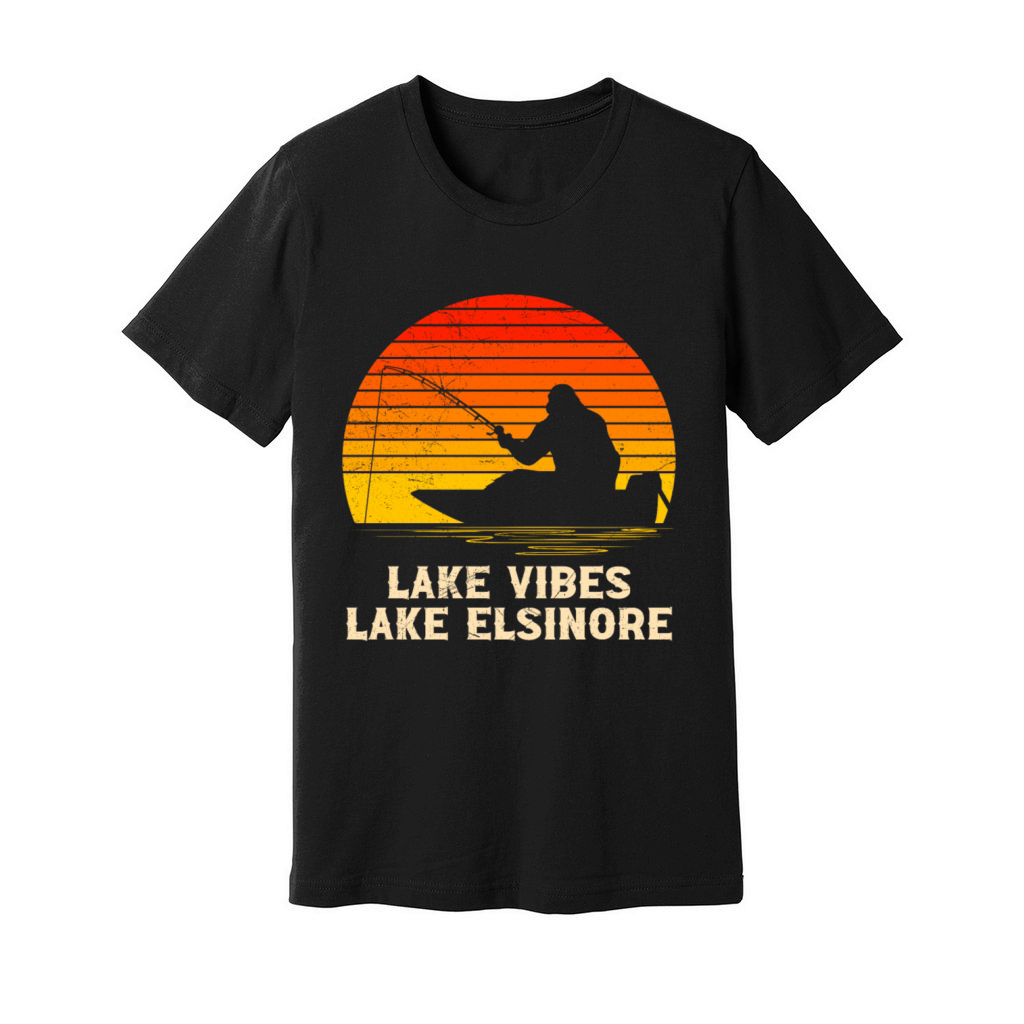 California LAKE VIBES LAKE ELSINORE Vintage USA Unisex Jersey Tee