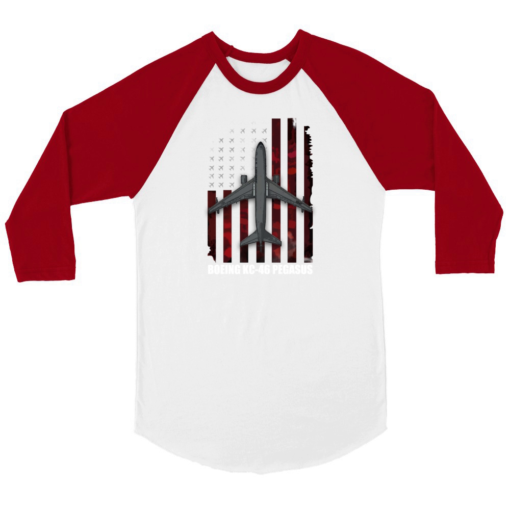 kc 46 pegasus Unisex ¾ sleeve Raglan T-shirt