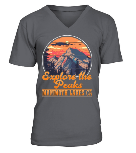 California EXPLORE THE PEAKS OF MAMMOTH LAKES CA V-Neck T-shirt
